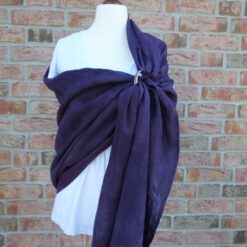 purple ring sling made of hemp wrapped