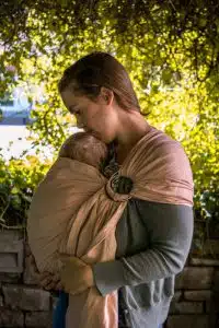 red ring sling made of hemp called rose