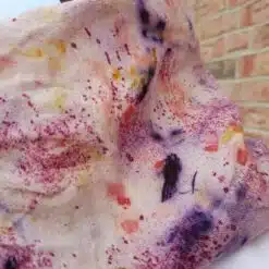 colorful loop made of hemp plant dyed