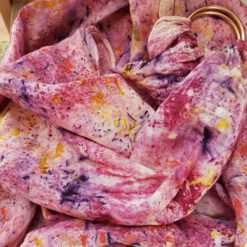 bunter universumring sling gebunden, gefärbt mit allen pflanzen