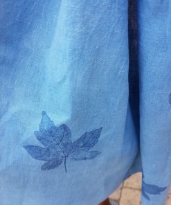 blaue Kornblume Herbstlaub Ring Sling aus Hanf