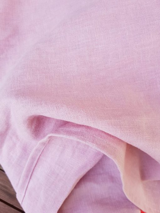 pink linen ring sling made of organic linen