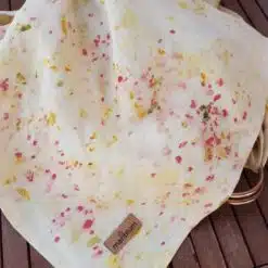 Blumenwiese Ring Sling aus Hanf detail