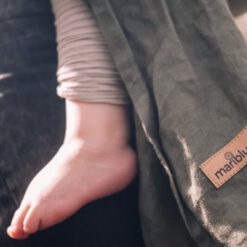 Écharpe-de-portage-verte-en-chanvre-fée-des-bois