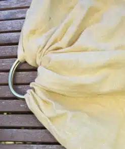 anneau de lin jaune écharpe de portage bio