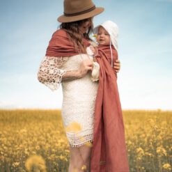 Écharpe anneau écureuil Marron en chanvre