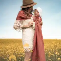 Eichhörnchen Ring Sling Braun aus Hanf seite