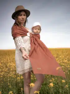 Eichhörnchen Ring Sling Braun aus Hanf seite