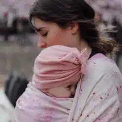 Kiss from a rose Hanf Tragetuch rosa